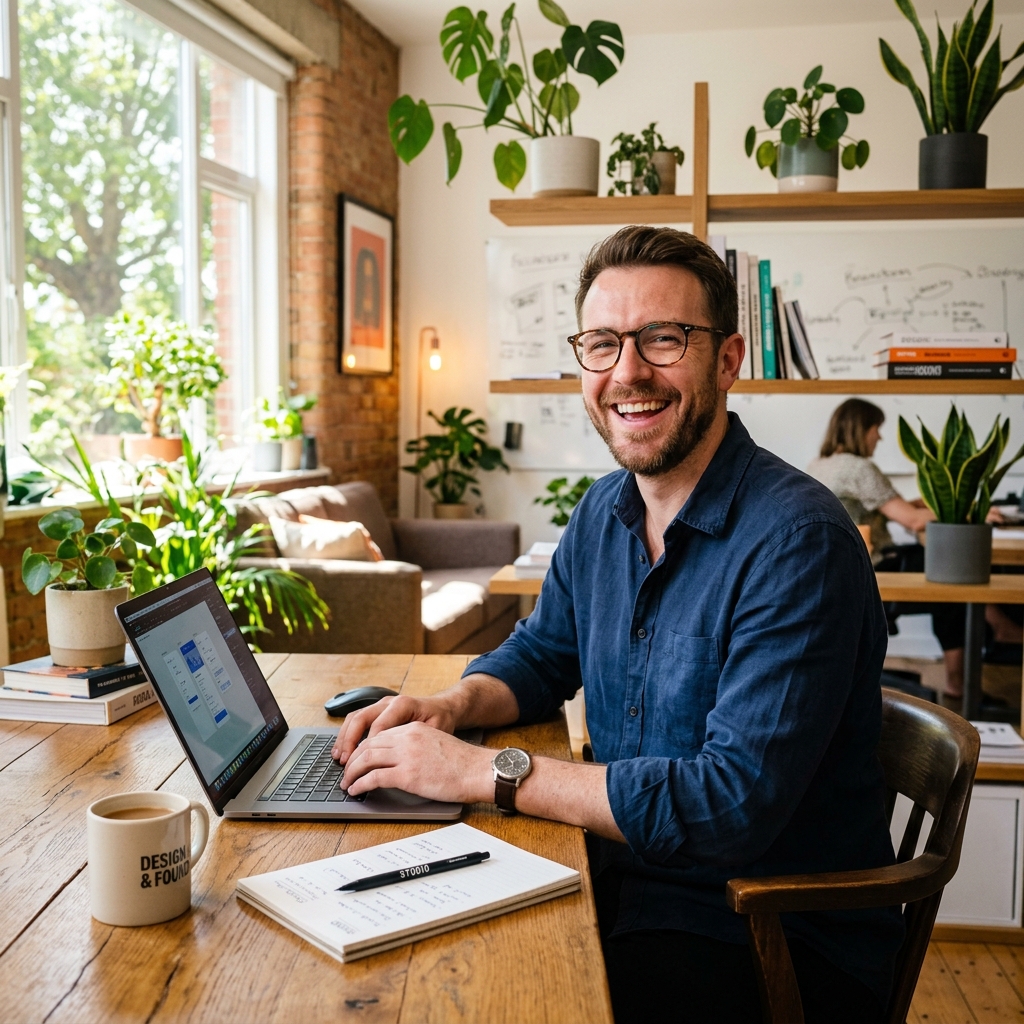 Business owner reviewing campaign learning