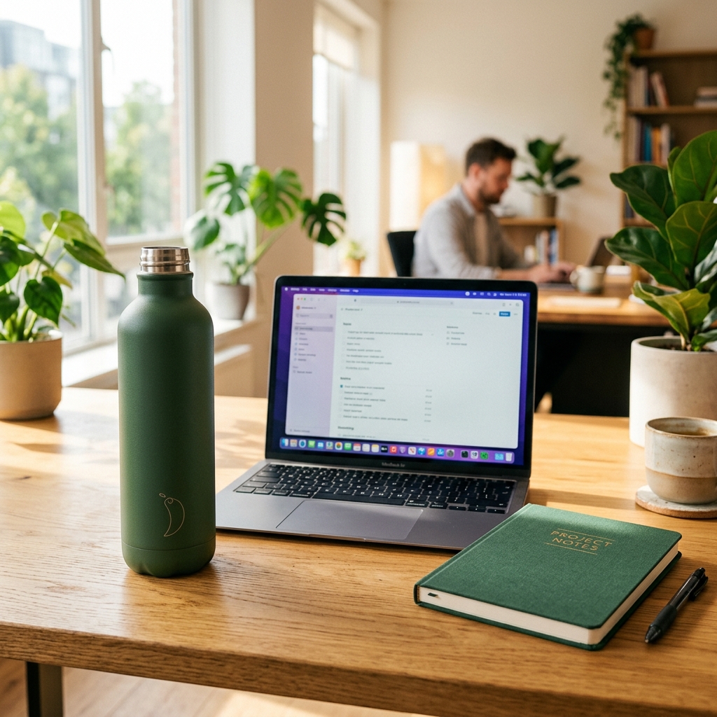 Cascade bottle desk commute ad